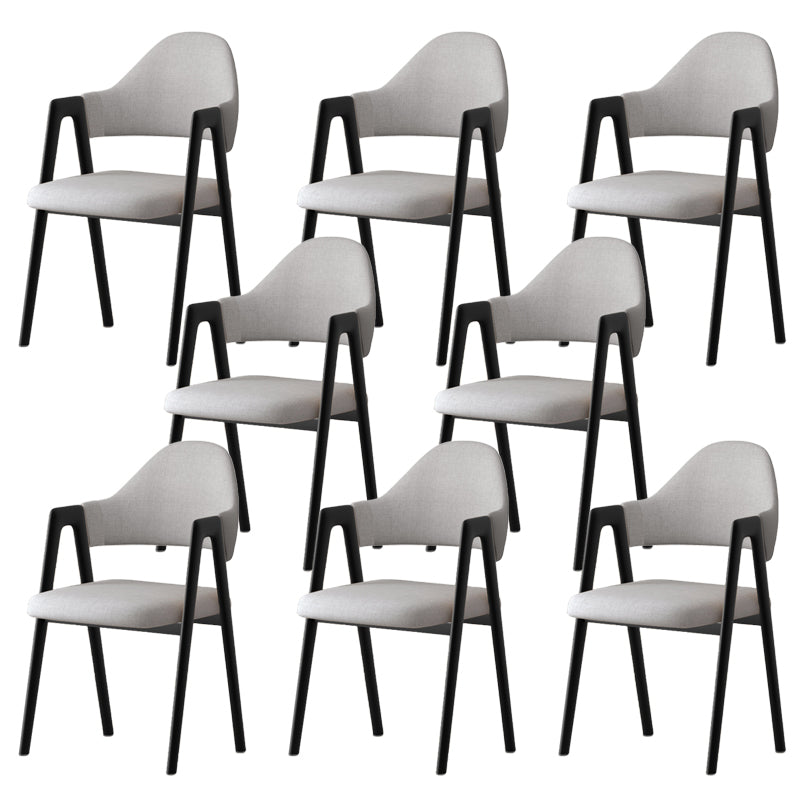 Contemporary Upholstered Arm Chair Open Back Home Dining Chair