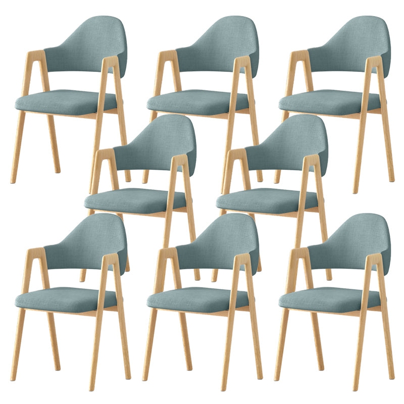 Contemporary Upholstered Arm Chair Open Back Home Dining Chair