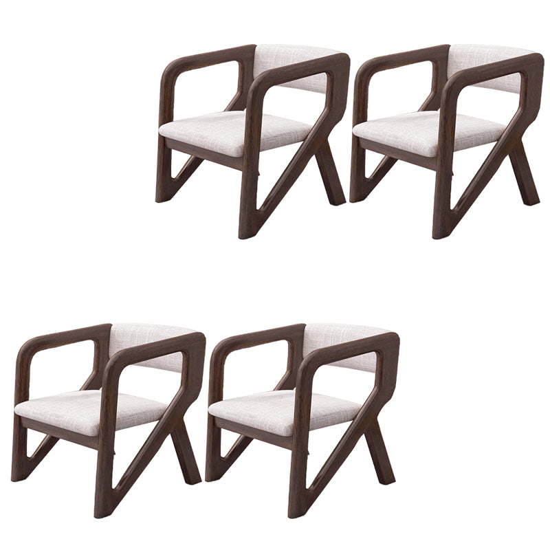 Open Back Arm Chairs Solid Wood Dining Chairs for Dining Room