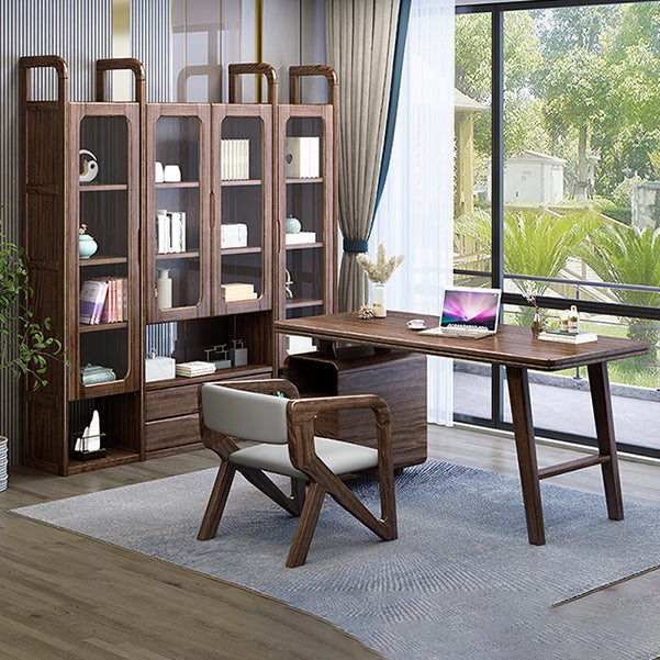 Open Back Arm Chairs Solid Wood Dining Chairs for Dining Room