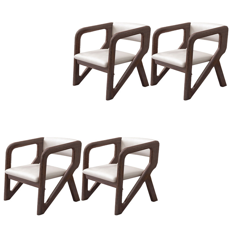 Open Back Arm Chairs Solid Wood Dining Chairs for Dining Room