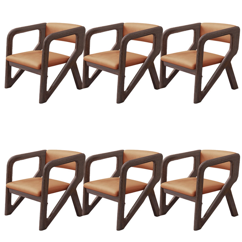 Open Back Arm Chairs Solid Wood Dining Chairs for Dining Room