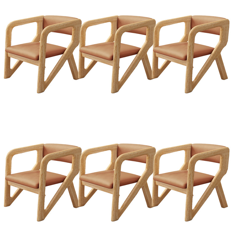 Open Back Arm Chairs Solid Wood Dining Chairs for Dining Room