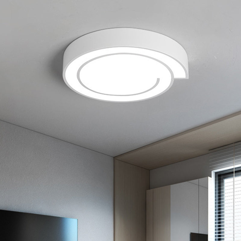 Whistling Flushmount Lighting Modernist Acryl Weiß/Schwarz 18"/21,5" W LED-Deckenleuchte für Schlafzimmer in warmem/weißem Licht