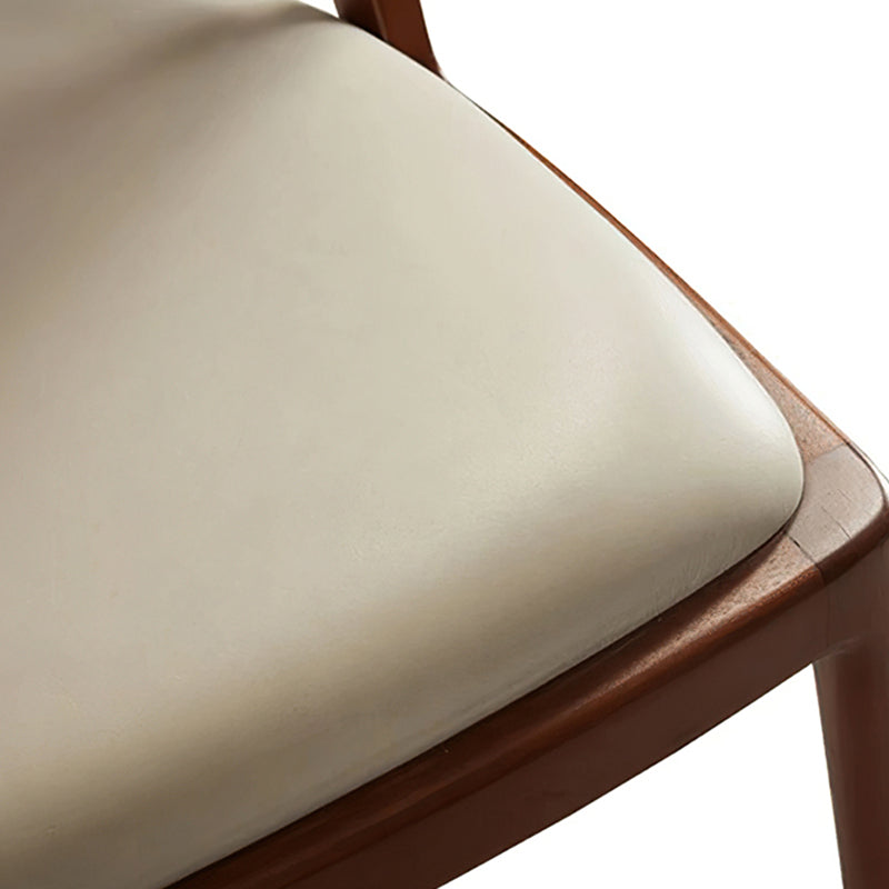 Solid Wood Lounge Chair Woven Back Side Chair with Solid Color Legs