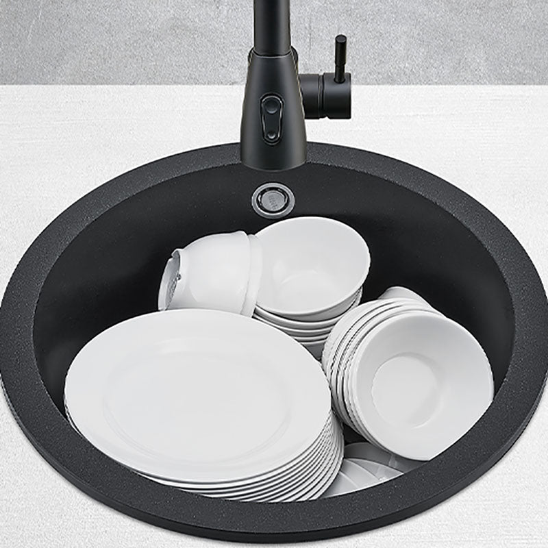 Undermount Kitchen Bar Sink Quartz Round Shape Kitchen Bar Sink