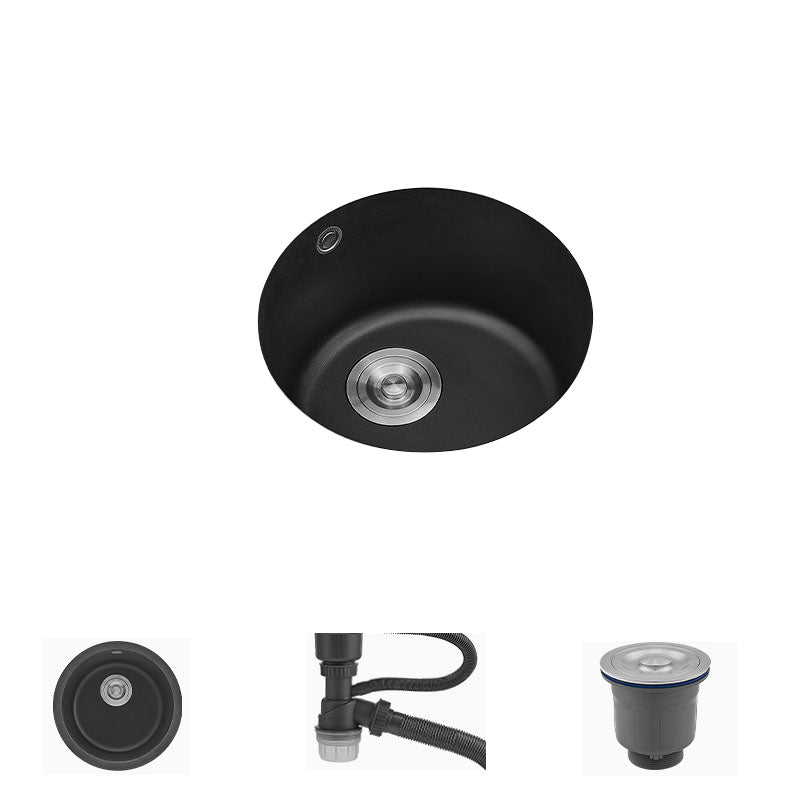 Undermount Kitchen Bar Sink Quartz Round Shape Kitchen Bar Sink