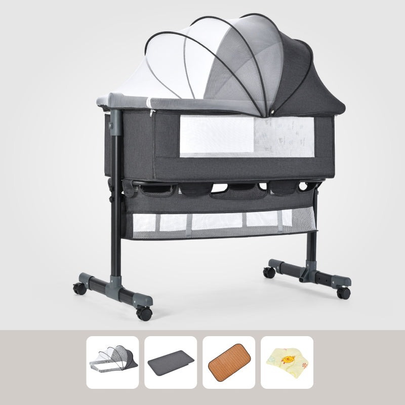 Baby Height Adjustable Bassine Rocking Fabric Beside Bassinet with Washable Mattress