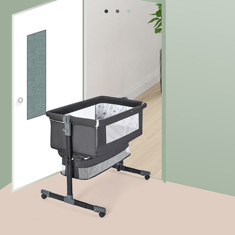 Baby Height Adjustable Bassine Rocking Fabric Beside Bassinet with Washable Mattress