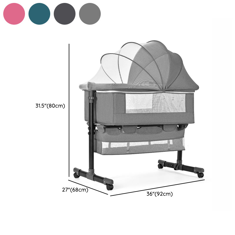 Baby Height Adjustable Bassine Rocking Fabric Beside Bassinet with Washable Mattress