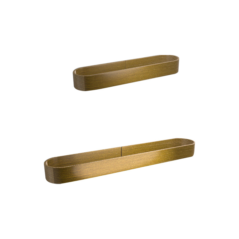 2 Piece Modern Bathroom Hardware Set in Gold/Black, Towel Bar