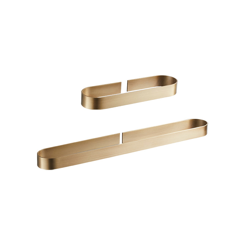 2 Piece Modern Bathroom Hardware Set in Gold/Black, Towel Bar