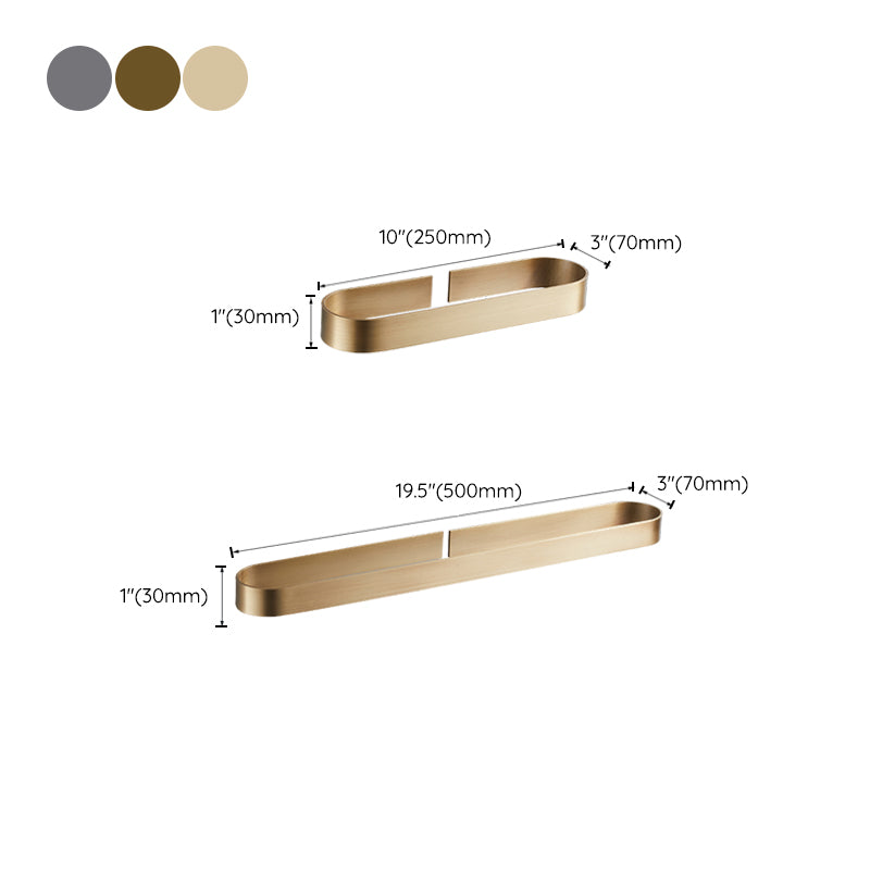 2 Piece Modern Bathroom Hardware Set in Gold/Black, Towel Bar