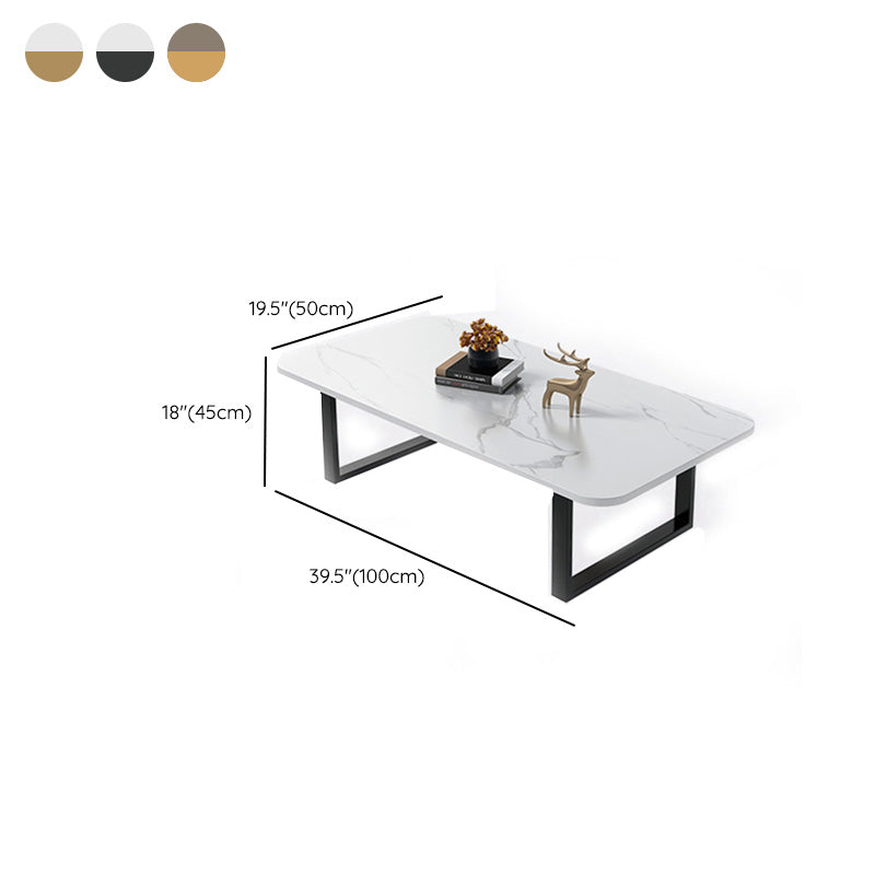 Slate Rectangular Coffee Table Trestle Coffee Cocktail Table