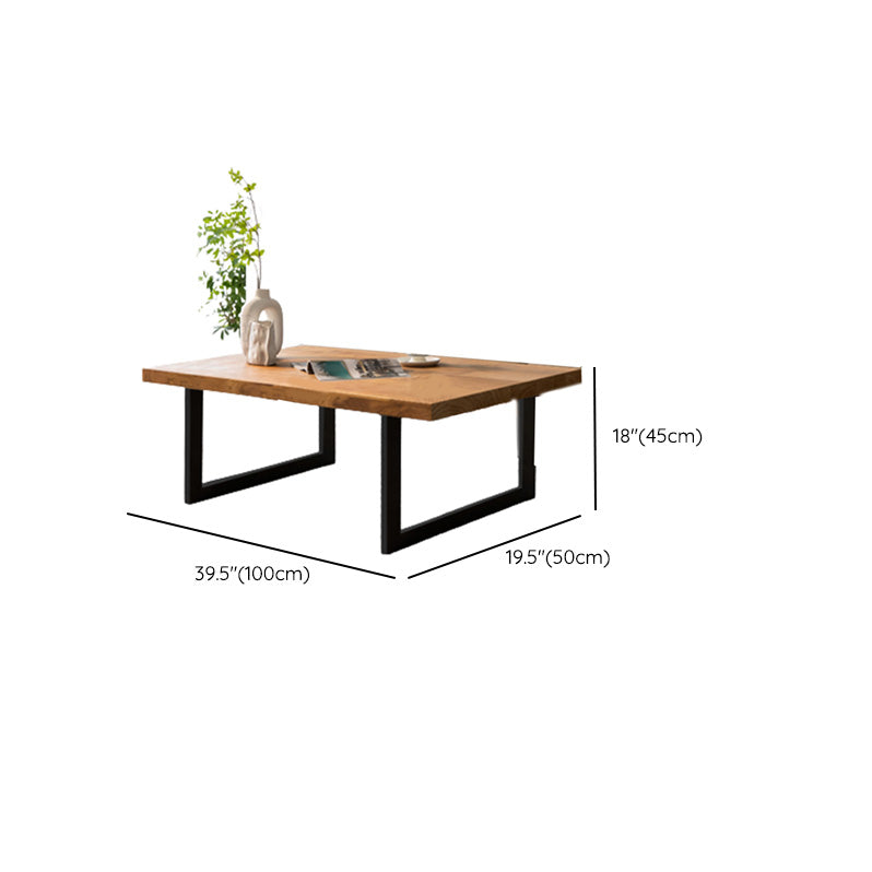 Solid Wood Coffee Table Trestle Medium Wood Coffee Cocktail Table