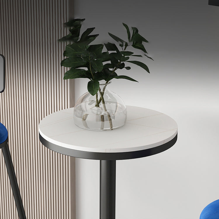 Modern Round Bar Table Set 1/3 Pcs Iron Frame Bar Table and Stools