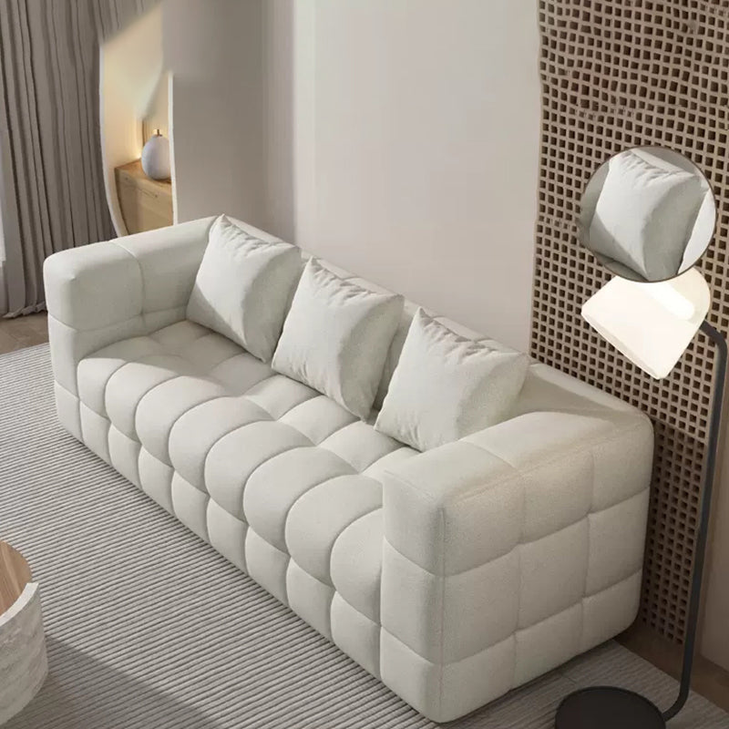Biscuit Back Tuxedo Arm Sofa Scandinavian 25.6" H Settee with Pillows