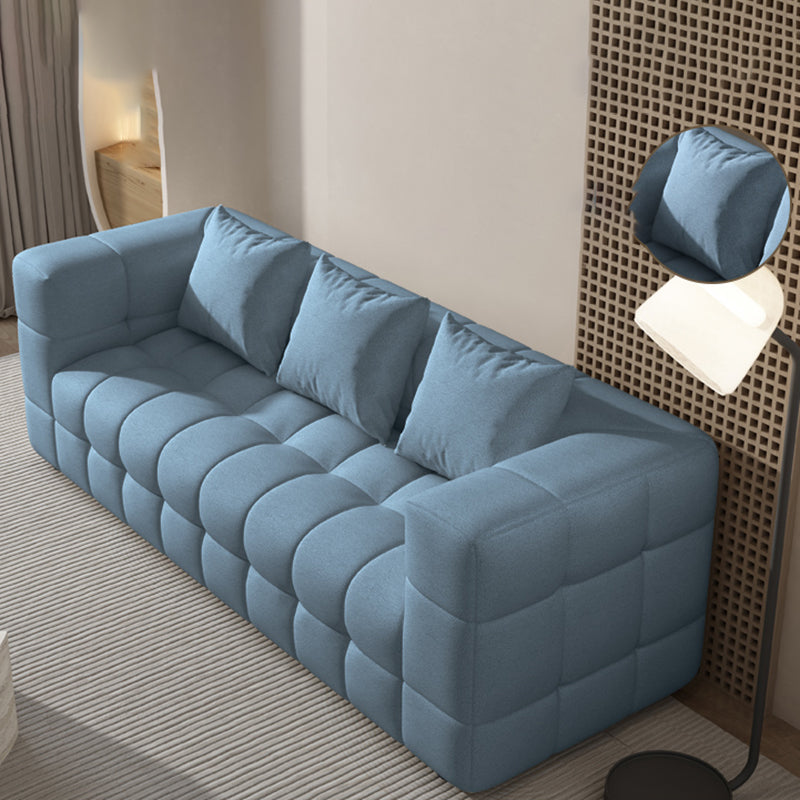 Biscuit Back Tuxedo Arm Sofa Scandinavian 25.6" H Settee with Pillows
