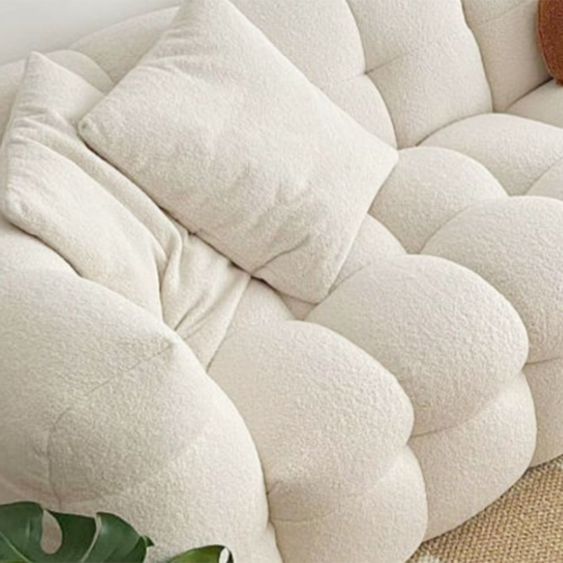 Biscuit Back Tuxedo Arm Sofa Scandinavian 25.6" H Settee with Pillows