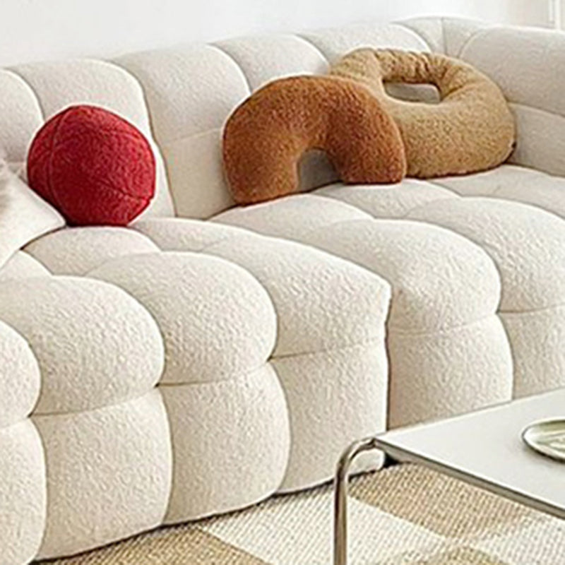 Biscuit Back Tuxedo Arm Sofa Scandinavian 25.6" H Settee with Pillows