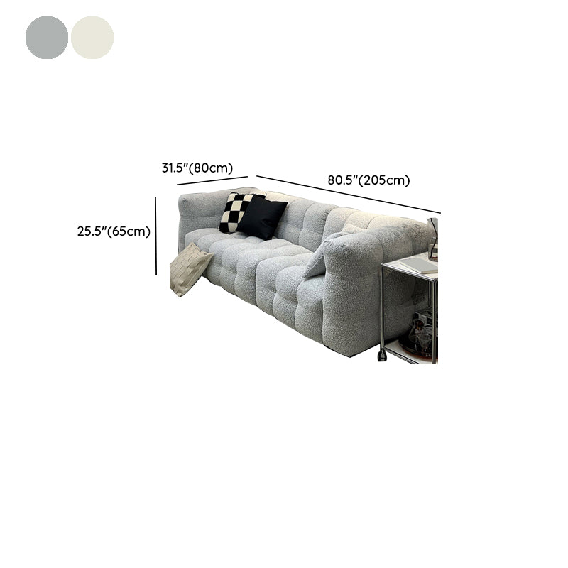 Biscuit Back Tuxedo Arm Sofa Scandinavian 25.6" H Settee with Pillows