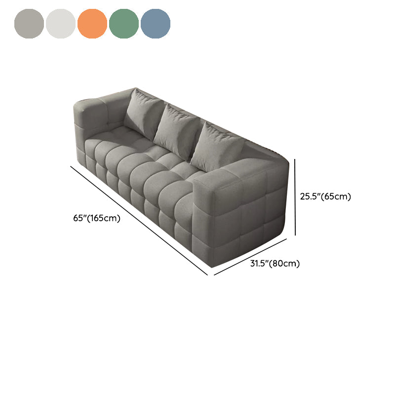 Biscuit Back Tuxedo Arm Sofa Scandinavian 25.6" H Settee with Pillows
