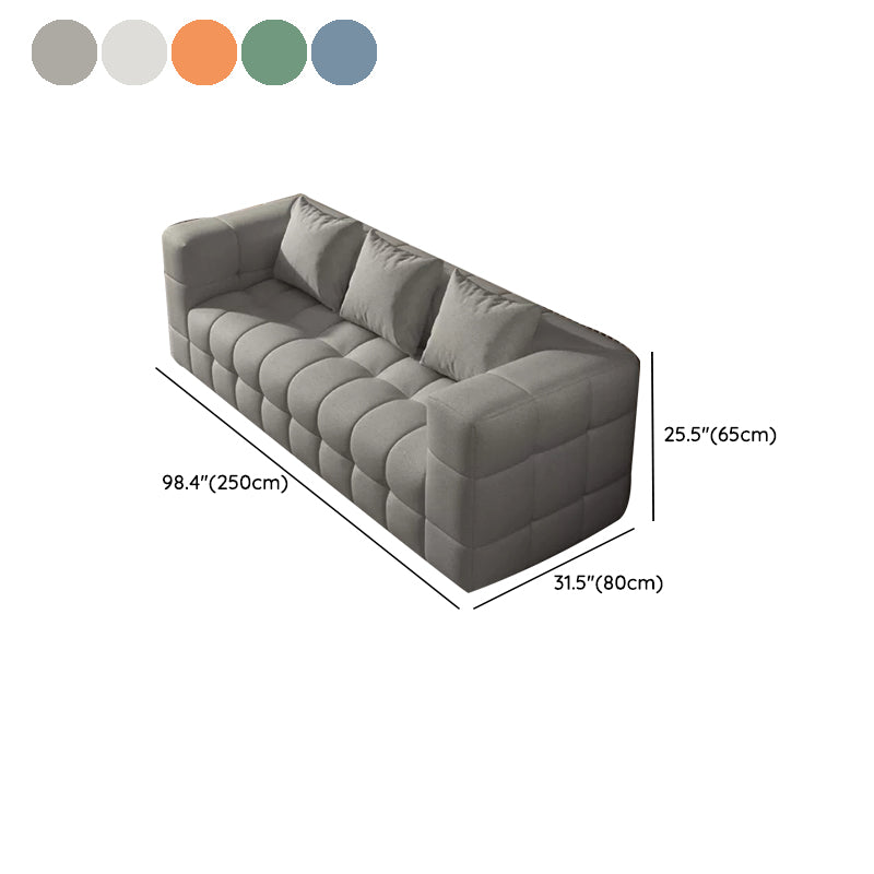 Biscuit Back Tuxedo Arm Sofa Scandinavian 25.6" H Settee with Pillows