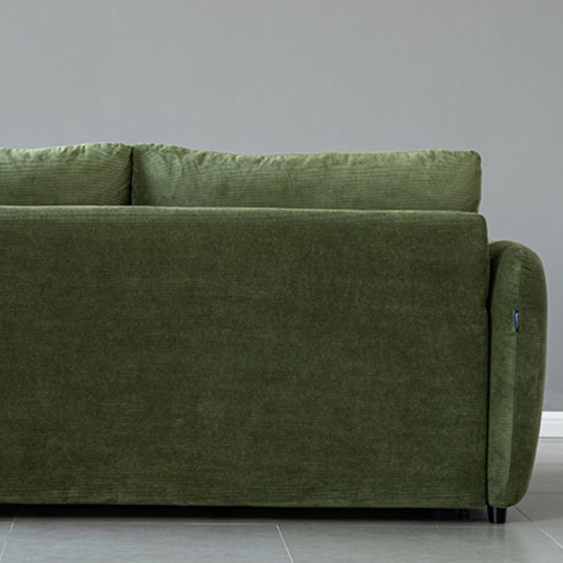 38" Wide Scandinavian Sofa Futon Corduroy Upholstered Sleeper Sofa