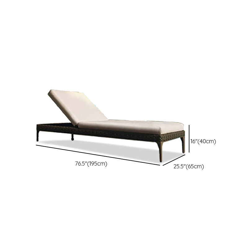 1 Piece Wicker Patio Sofa Modern UV Resistant Outdoor Patio Sofa