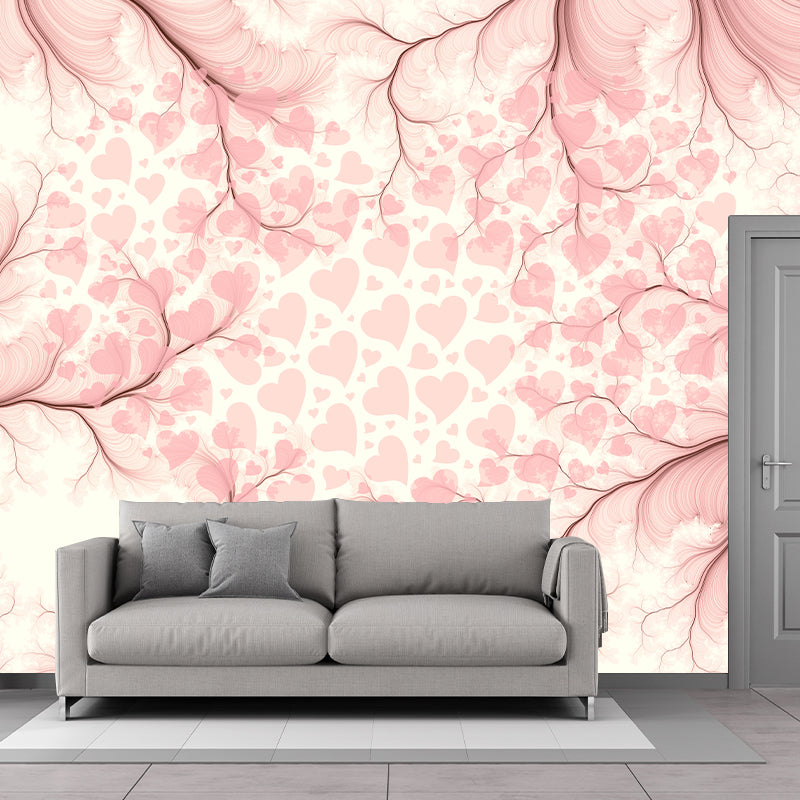 Plant Decoration Illustration Mural Mildew Resistant Wallpaper Sleeping Room Wall Mural