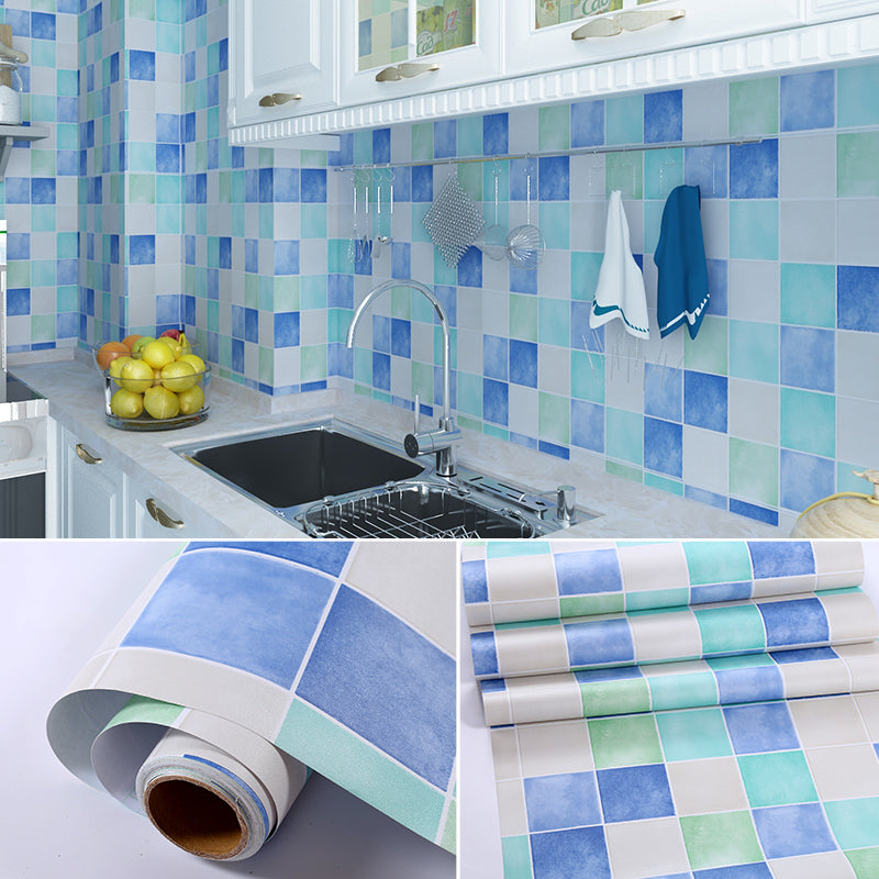 Colorful Mosaic Peel & Stick Tile Water-resistant Shower Wallpaper
