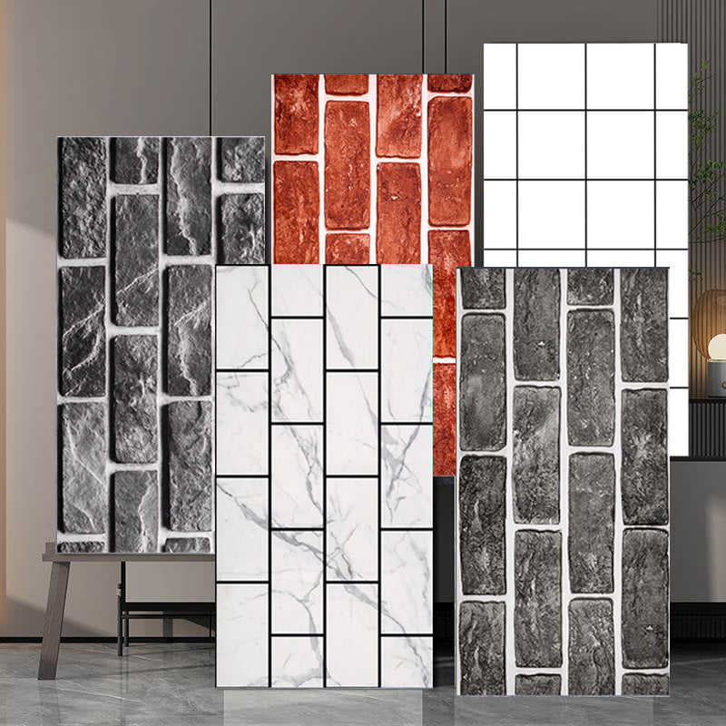 Brick Joint Peel & Stick Tile  12" x 24" Rectangular PVC Wallpaper
