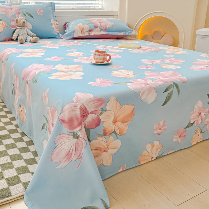 Sheet Set Cotton Floral Printed Super Soft Breathable Wrinkle Resistant Bed Sheet Set