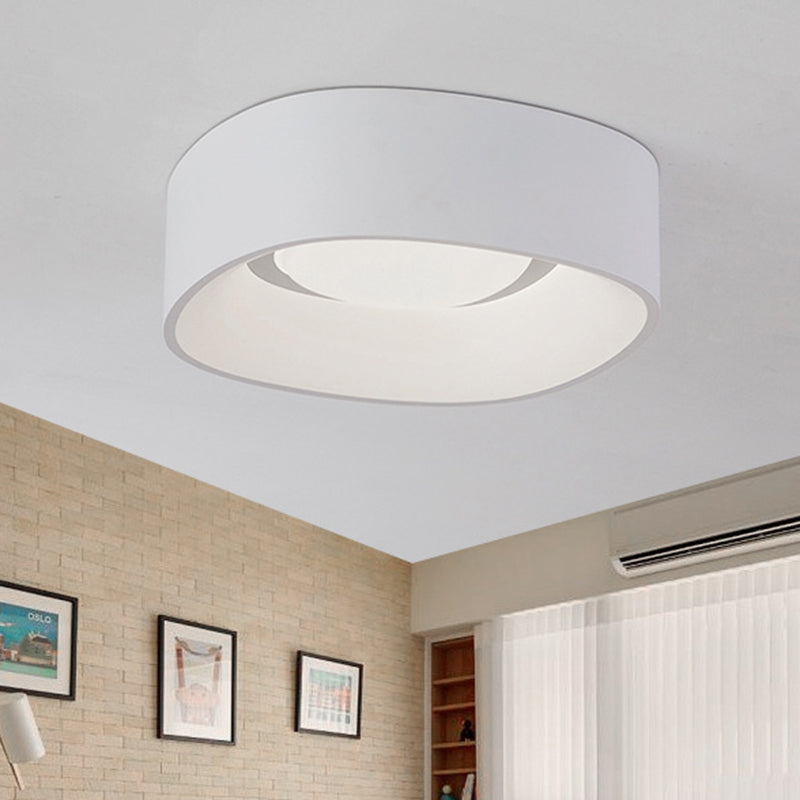 Eenvoudige LED -spoelbevestiging plafondlicht wit vierkante spoeling licht met metalen tint, 19 "/23" w