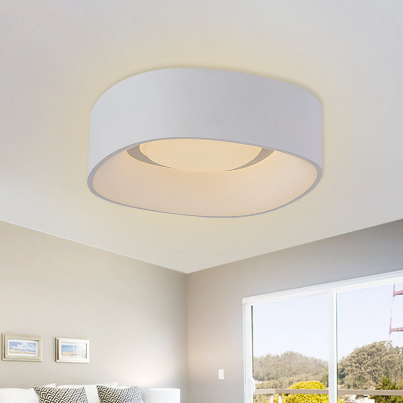 Eenvoudige LED -spoelbevestiging plafondlicht wit vierkante spoeling licht met metalen tint, 19 "/23" w