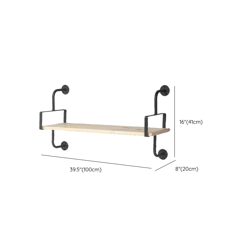 Contemporary Floating Bookshelf Wooden Natural Bookcase with Shelves