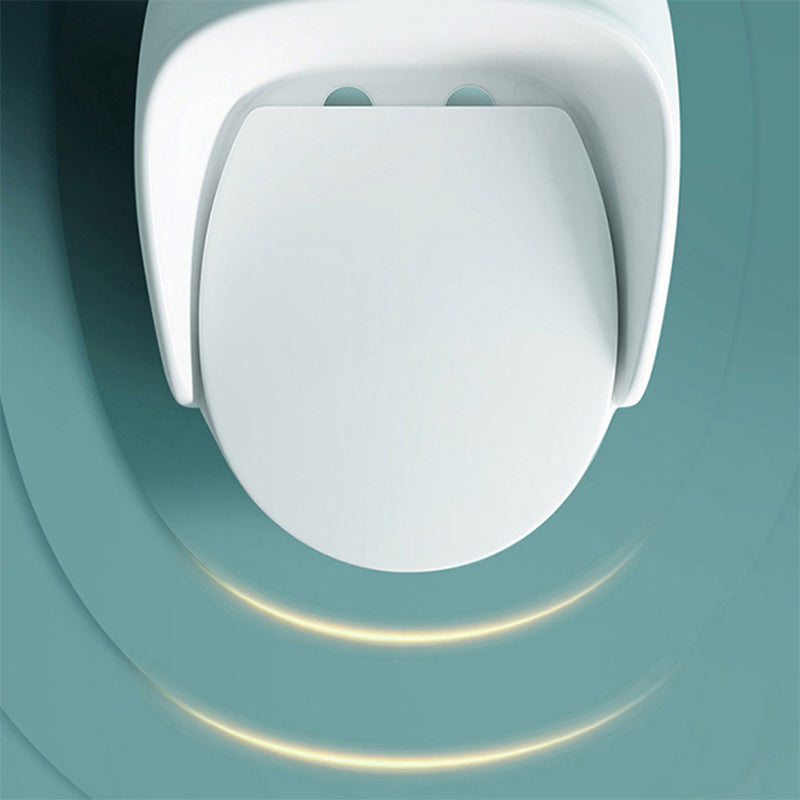 Modern Floor Mount Flush Toilet Ceramic Siphon Jet Urine Toilet with Seat for Bathroom