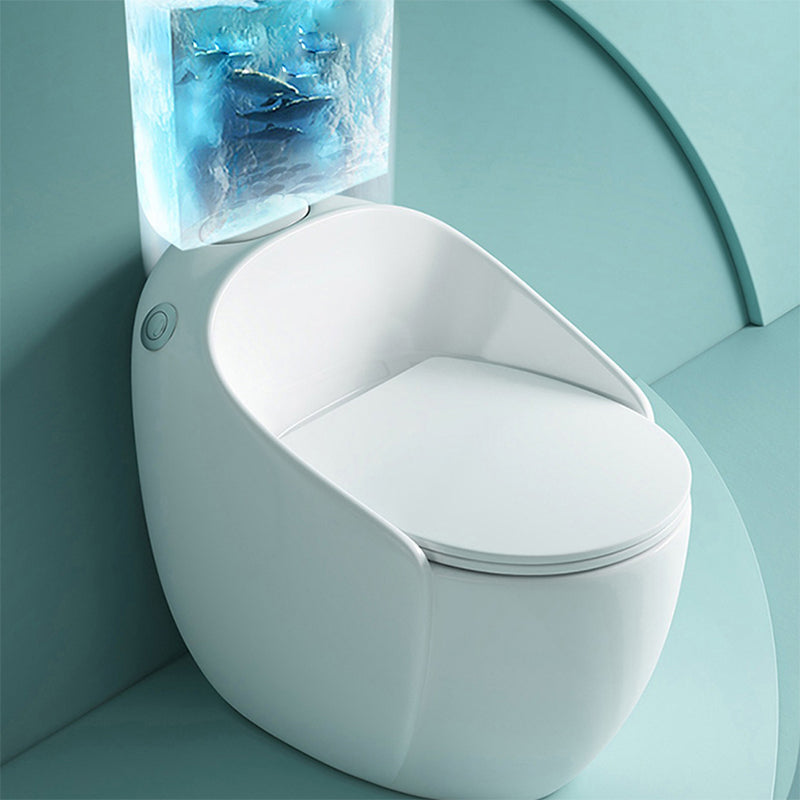 Modern Floor Mount Flush Toilet Ceramic Siphon Jet Urine Toilet with Seat for Bathroom