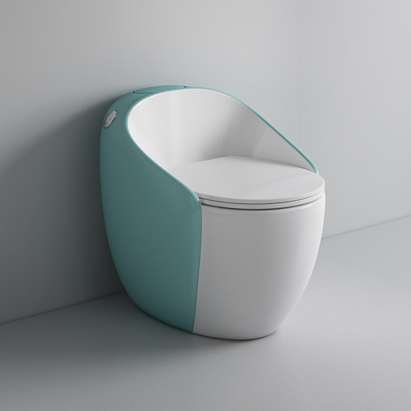 Modern Floor Mount Flush Toilet Ceramic Siphon Jet Urine Toilet with Seat for Bathroom