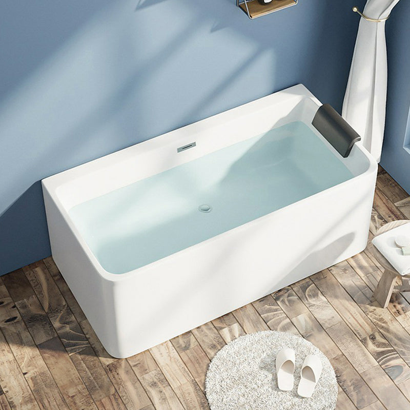 Modern Antique Finish Soaking Bathtub Rectangular Back to Wall Tub