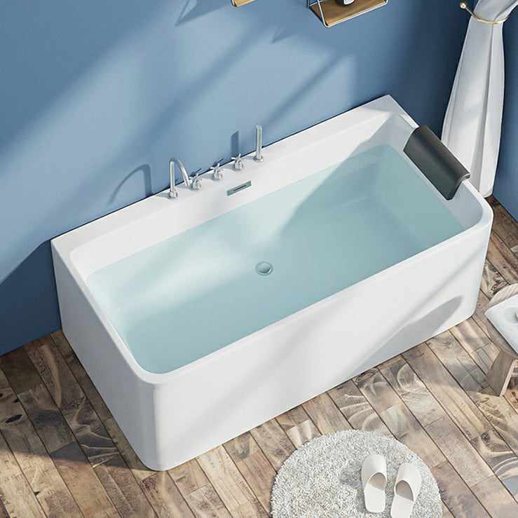 Modern Antique Finish Soaking Bathtub Rectangular Back to Wall Tub