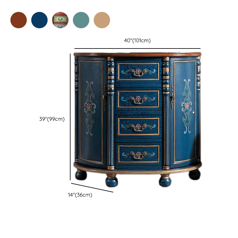 Industrial Distressed Wood Storage Cabinet 2 Doors Rectangle Accent Cabinet