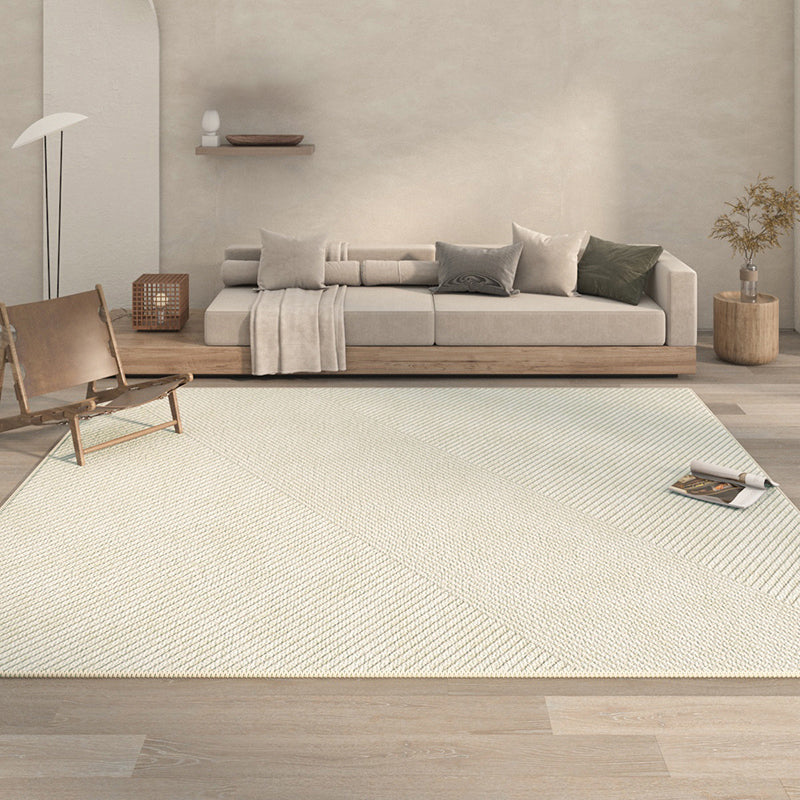 Polyster Rectangle Carpet Striped Printed Living Room Area Rug Non-Slip Backing Carpet