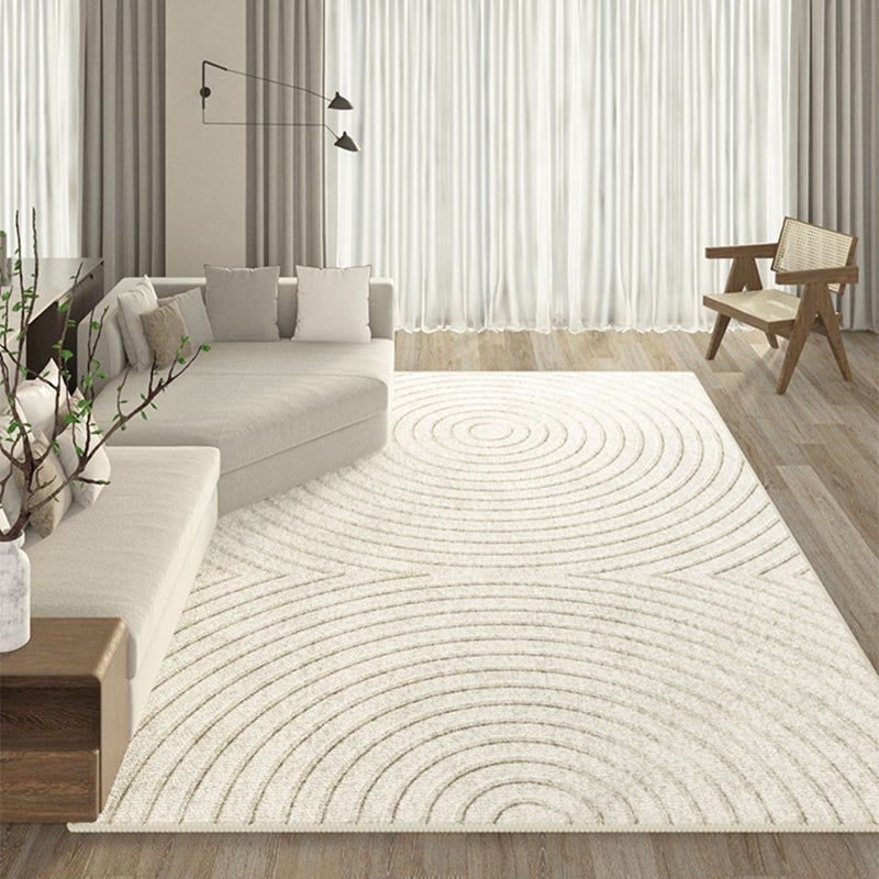 Polyster Rectangle Carpet Striped Printed Living Room Area Rug Non-Slip Backing Carpet