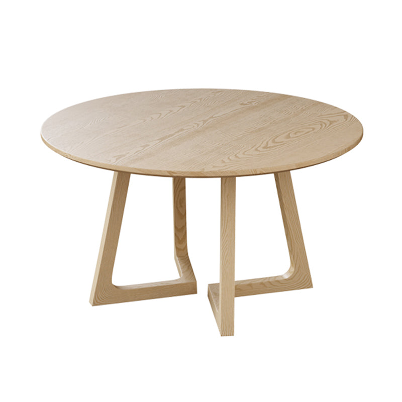 Modern Style Dinette Set 1/2/3/4/5 Pcs Round Solid Wood Dinette Table with Chair