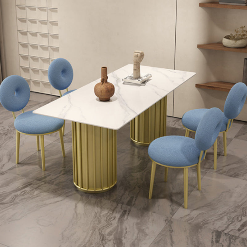 Glam Stone Furniture 1/5 Pcs Standard Height Dining Room Furniture Set for Home