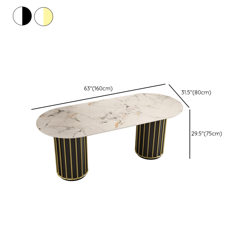 Glam Stone Furniture 1/5 Pcs Standard Height Dining Room Furniture Set for Home