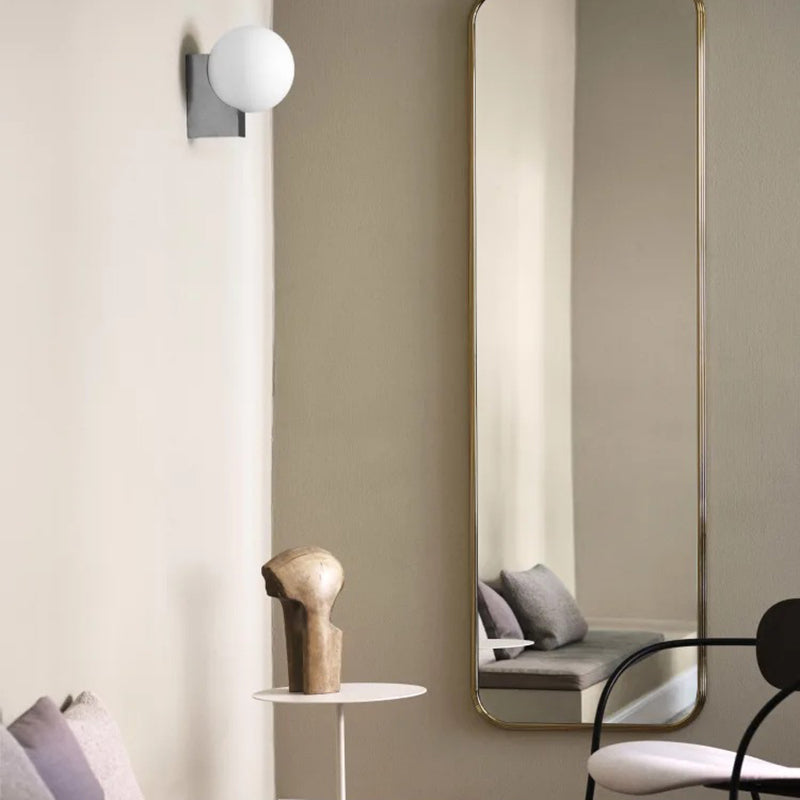 Ball Shape Glass Vanity Sconce Light Modern Style 1-Light Vanity Mirror Lights