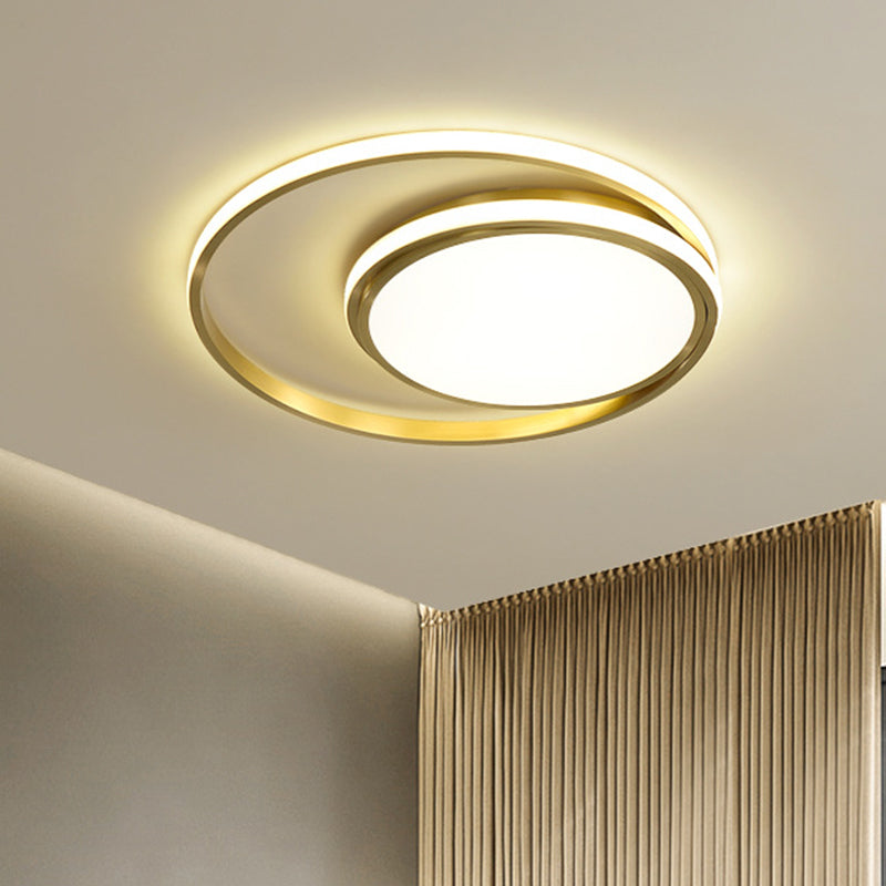 Runde Unterputzleuchte mit Gold-Finish, modernistische LED-Unterputzleuchte aus Acryl