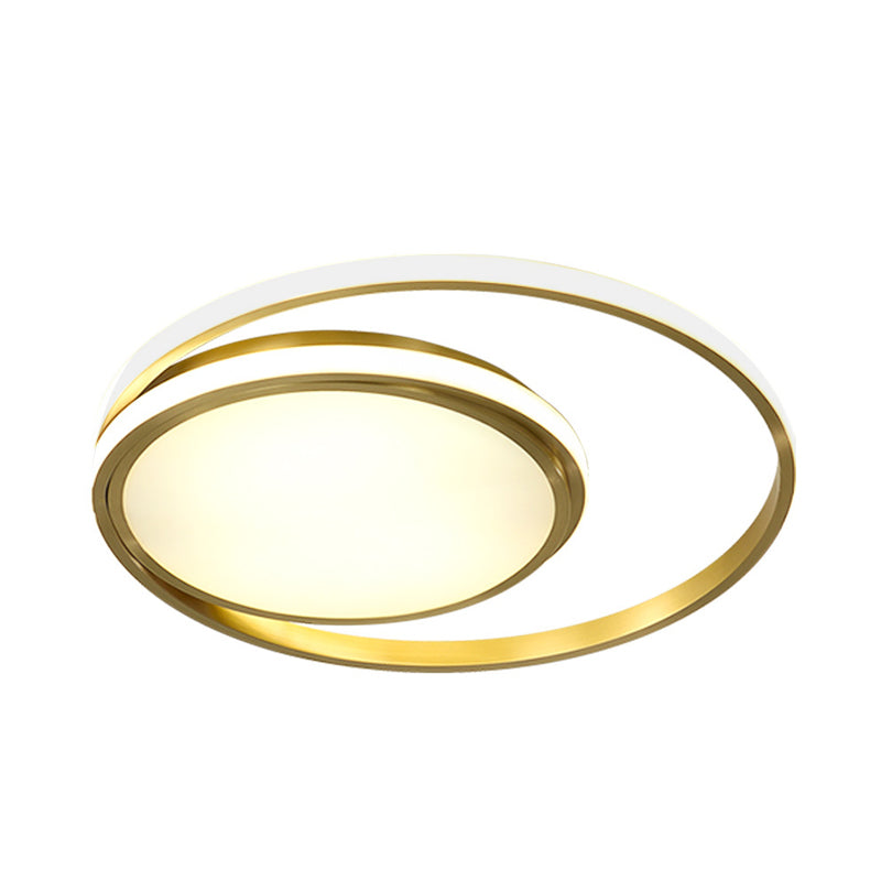 Runde Unterputzleuchte mit Gold-Finish, modernistische LED-Unterputzleuchte aus Acryl